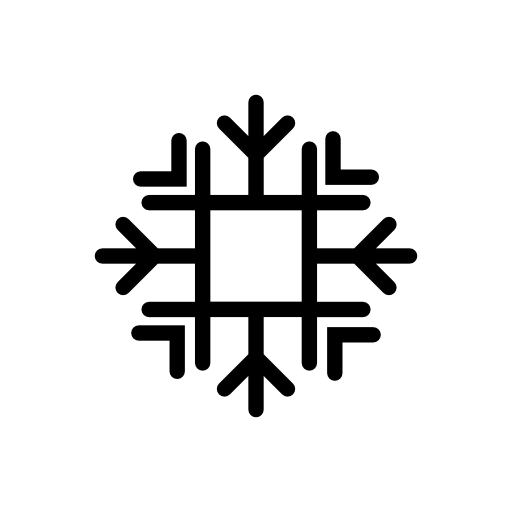 Snowflake of square shape of lines