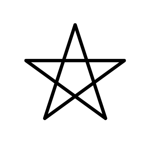 Star shape of five points