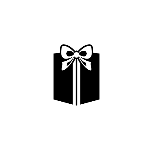 Giftbox black case with white ribbon