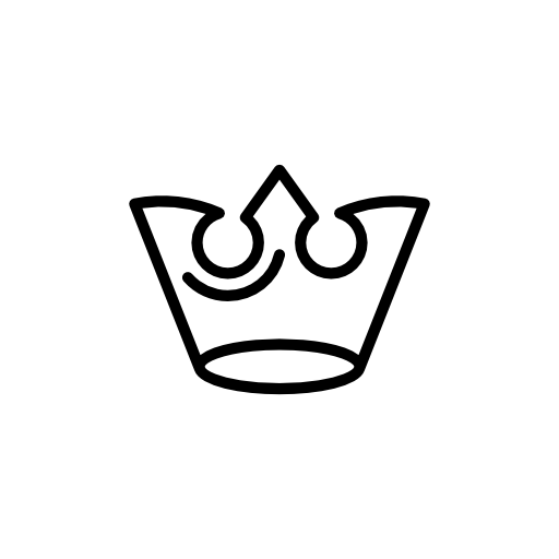 Royalty crown outline of elegant design
