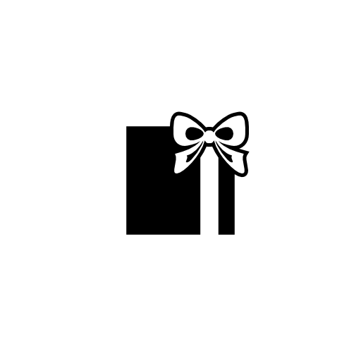 Giftbox of square shape with ribbon