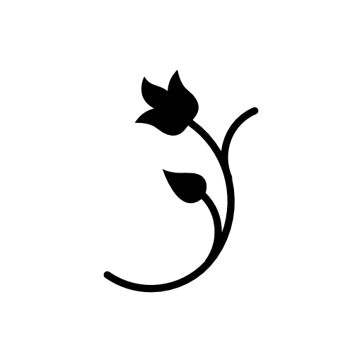 Floral design silhouette