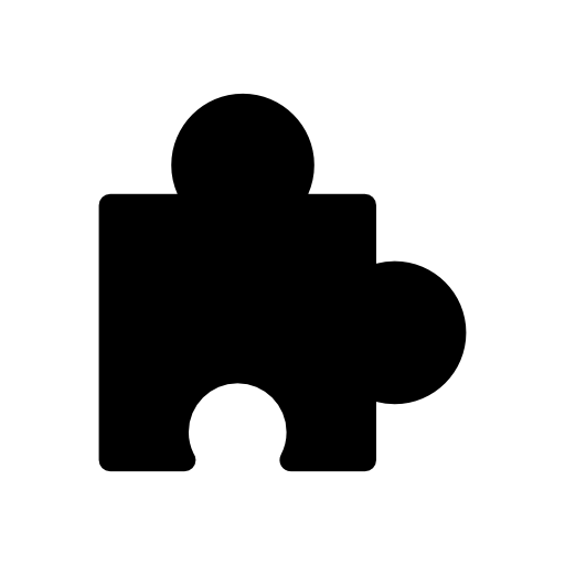 Puzzle black piece shape