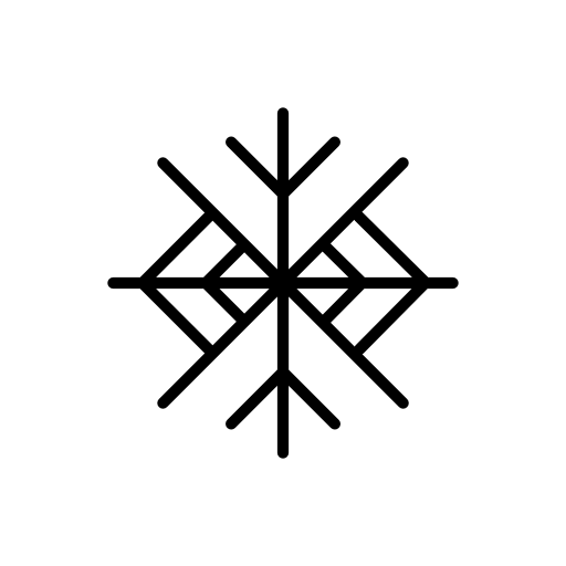 Snowflake design of lines
