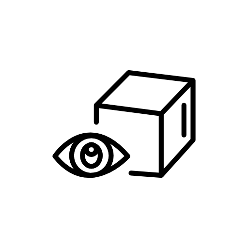 Eye and a cube