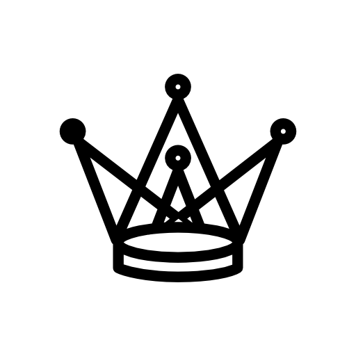 Royal crown with triangles and small spheres