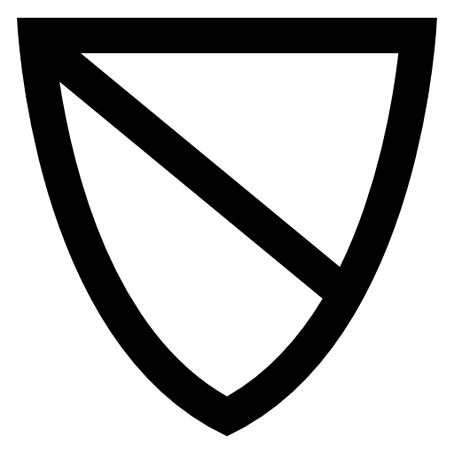 Shield outline divided into two