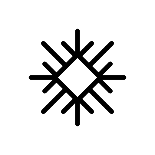 Snowflake square shape with lines around