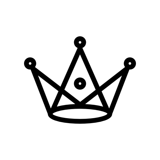 Royal crown with triangles and circles design