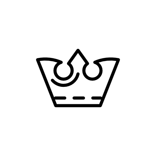 Antique royal king crown outline