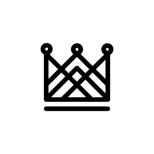 Royal crown of crossed lines