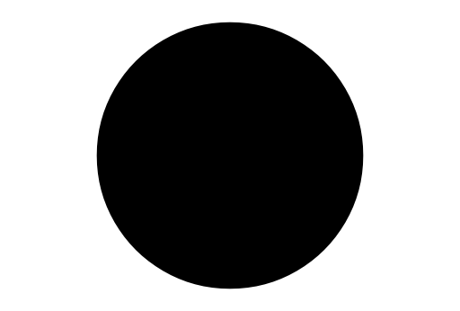 Circular shape silhouette