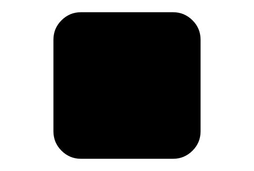 Rounded black square shape