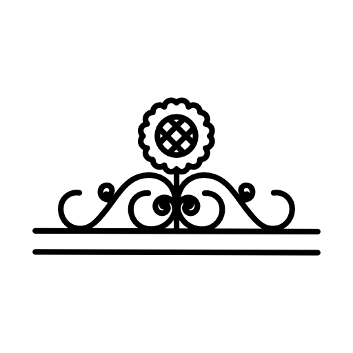 Sunflower design with vines border