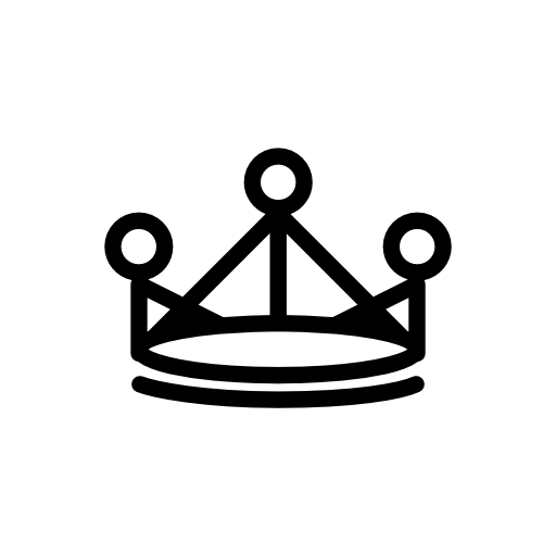 Royal crown shape of lines and circles