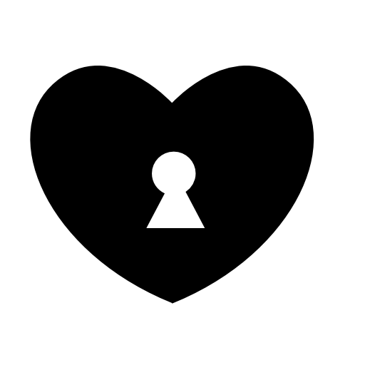 Heart shape with a keyhole inside