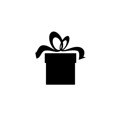 Present box black silhouette