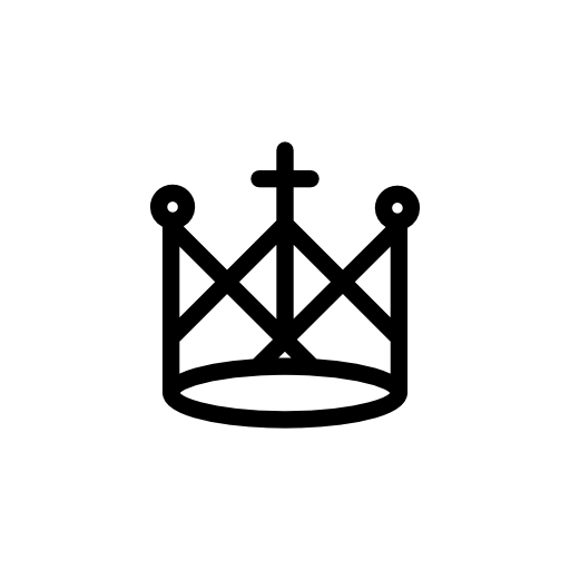 Royal crown with a cross