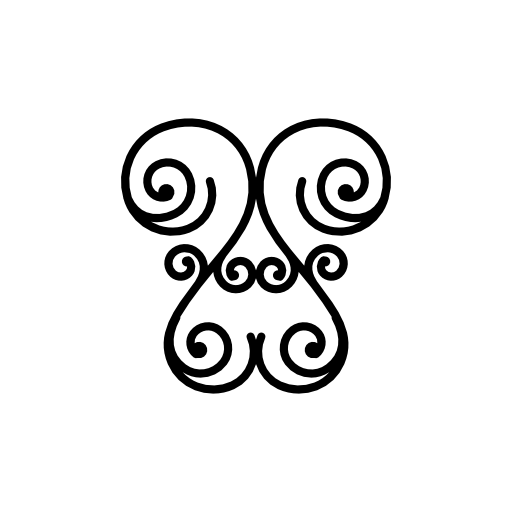 Floral spirals symmetric design
