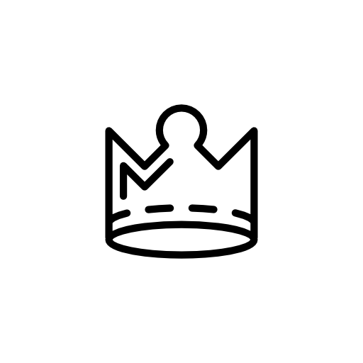 Outlined royal crown
