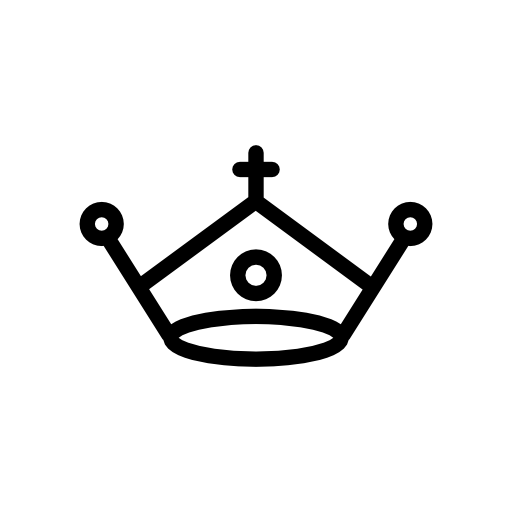 Royal crown with a cross