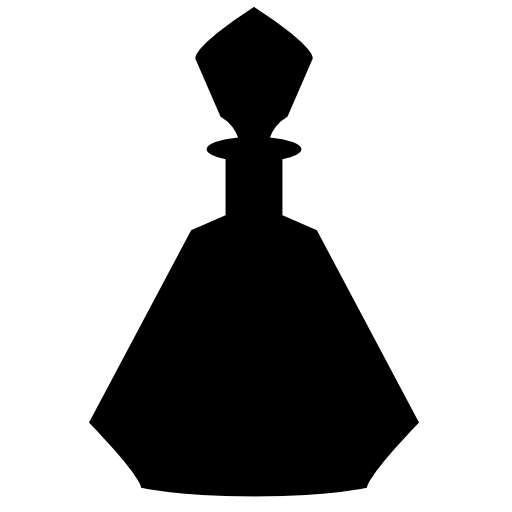 Perfume bottle with geometric edges