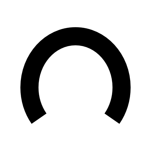 Horseshoe black shape without holes