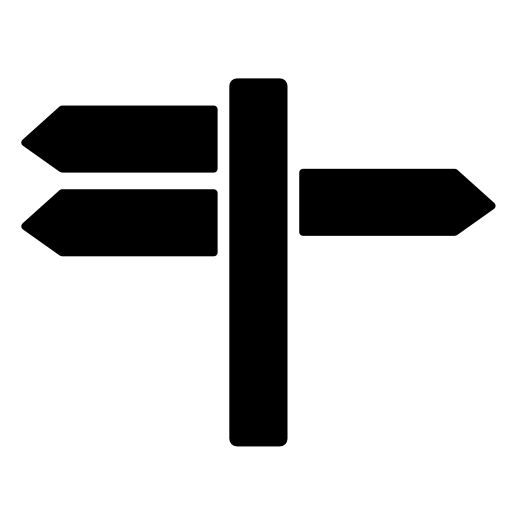 Signpost with three arrows