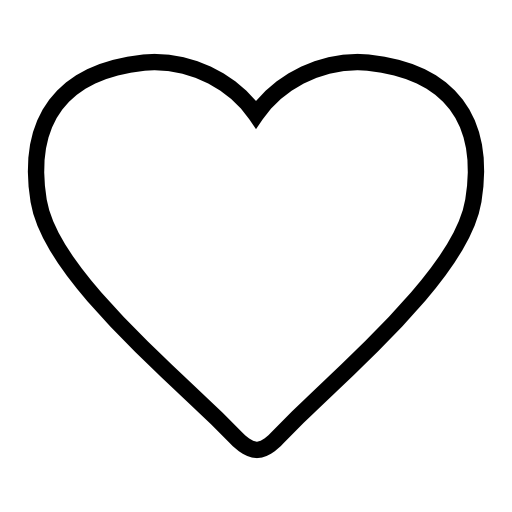 Heart white shape, IOS 7 interface symbol