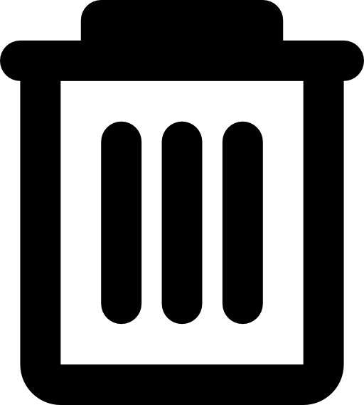 Trash bin symbol