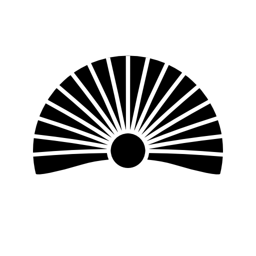 Japan sunrise sun symbol, like fan