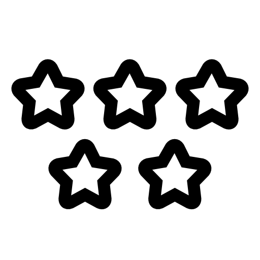 Five stars quality symbol