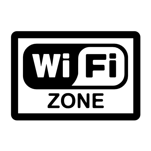 Wifi zone rectangular signal