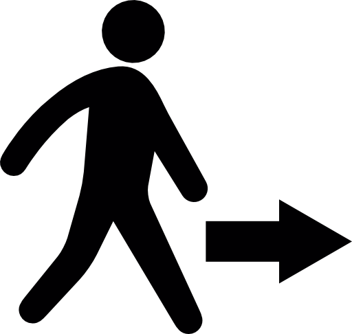 Man walking towards right direction