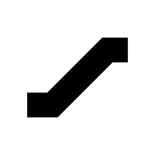 Escalator silhouette symbol