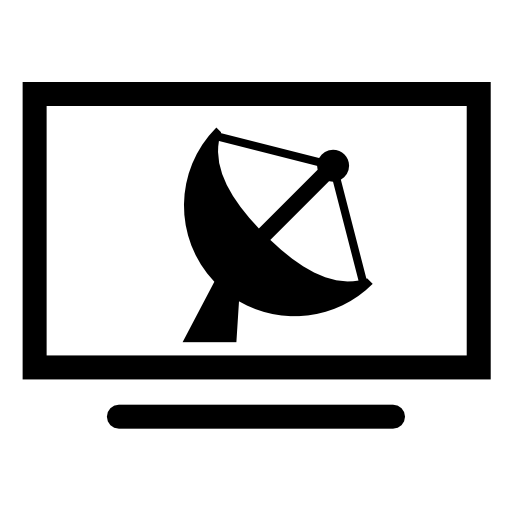 Satellite TV monitor symbol