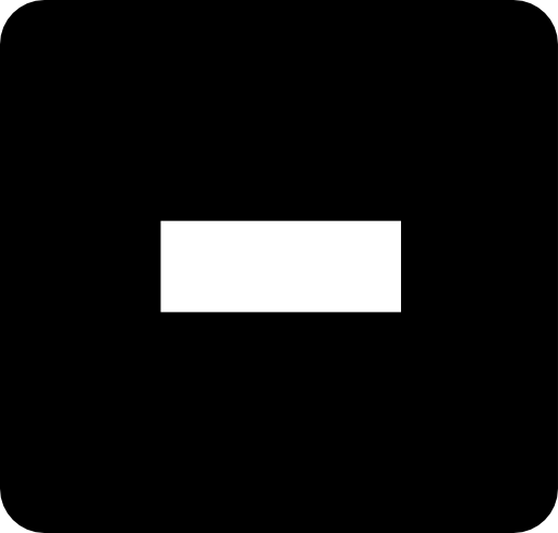 Minus symbol in a rounded square