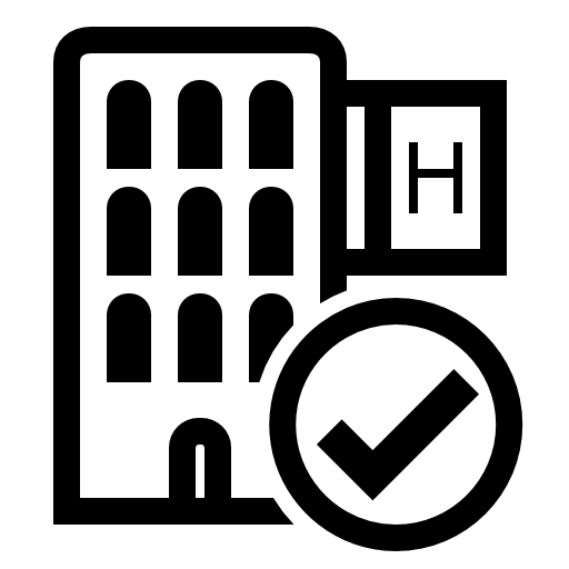 Hotel check symbol