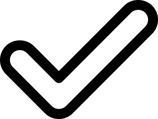 Rounded check mark outline