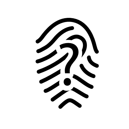 Fingerprint with question mark