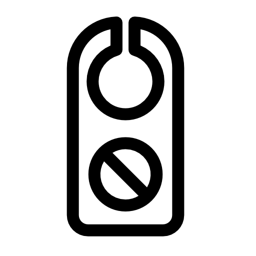 Do not disturb signal to hang from hotel doors