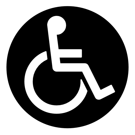 Discapacity wheels chair circular sign
