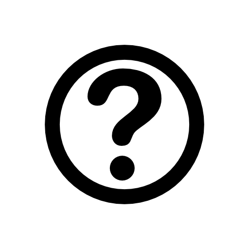 Question mark in a circle outline