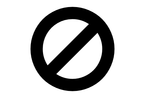 Ban circle symbol