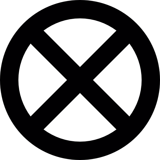Circular cross sign