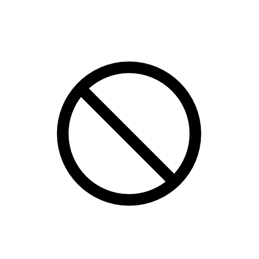 Not allowed symbol