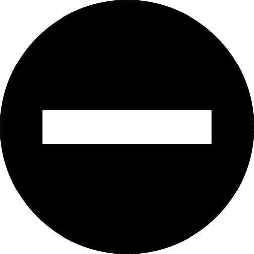 Signal circle with an horizontal line
