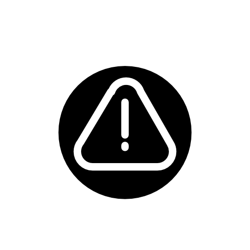 Alarm sign of an exclamation symbol in a triangle