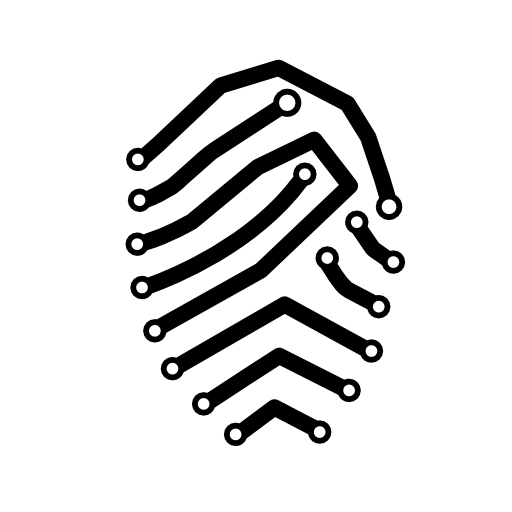 Fingerprint variant made of lines and small circles
