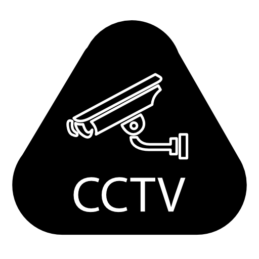 CCTV surveillance system triangular symbol